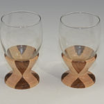 James Duxbury - Walnut and Maple - 3 x 4 in. - 2 Wine Glasses