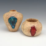 Bruce and Trish Pratt - Spalted Birch - 4 in. x 4 in. and 6 in x 5.5 in.
