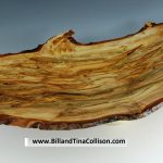 Bill Collison, Wing Bowl, Quilted Ambrosia Maple with burls, 26x14x5 inches, live irregular edge #30710